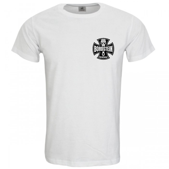 schwarzes EK Kolben Logo auf Herren Shirt in weiss
