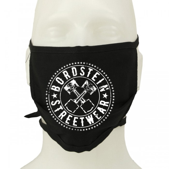 Bordstein Logo im Vintage Look auf Baumwoll-Maske