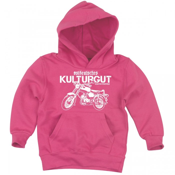 Kids Kapuzen Pullover pink mit Simson Motiv