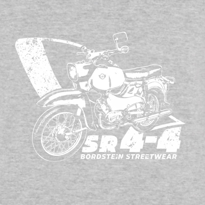 Simson SR4-4 Habicht Moped auf grau meliertem Shirt