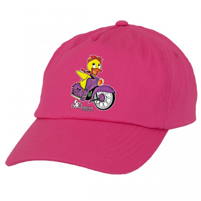 Pinkes Kinder Mütze mit Comic Ente
