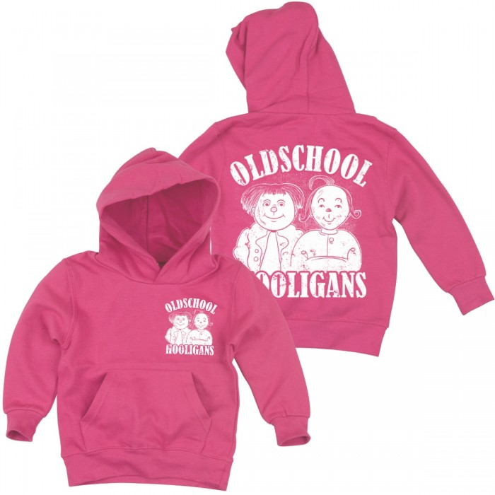 Oldschool Hooligans 2 Kinder Kapuzenpulli Pink