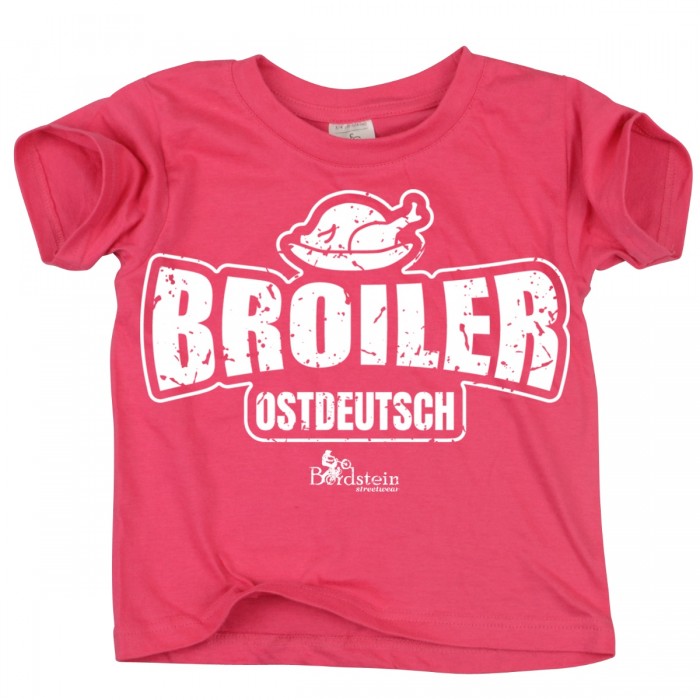 Ostdeutsches Grillhähnchen auf pinken Kids Shirt