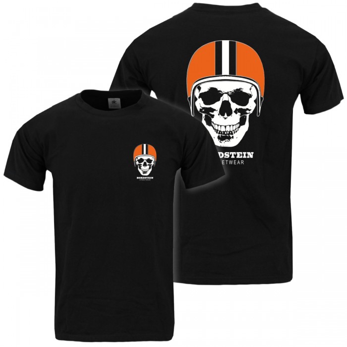 Männer T-Shirt mit Totenkopf und Helm