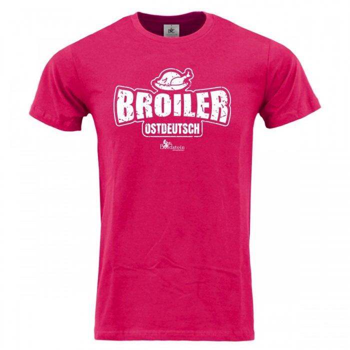 Fuchsia-farbenes Männer Shirt mit Broiler Logo
