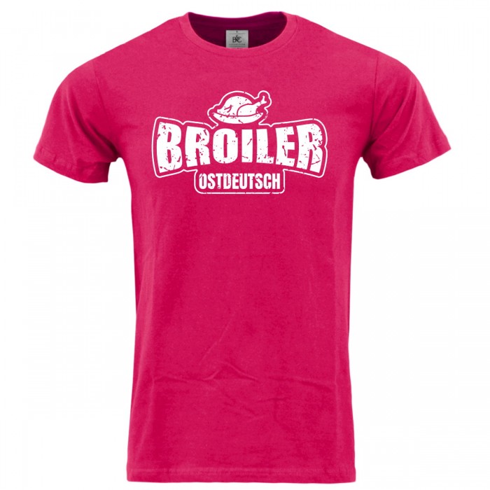 Fuchsia-farbenes Männer Shirt mit Broiler Logo