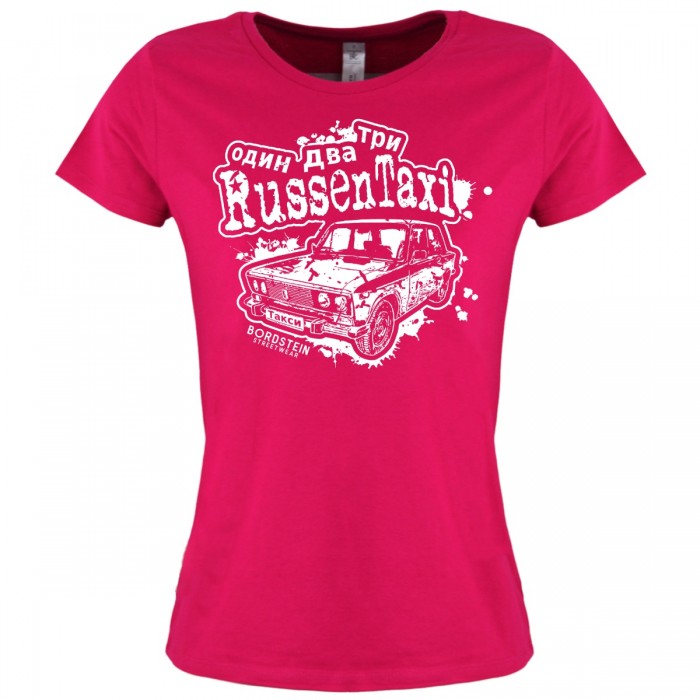 1600er Lada Motiv auf pinkem Damen T-Shirt